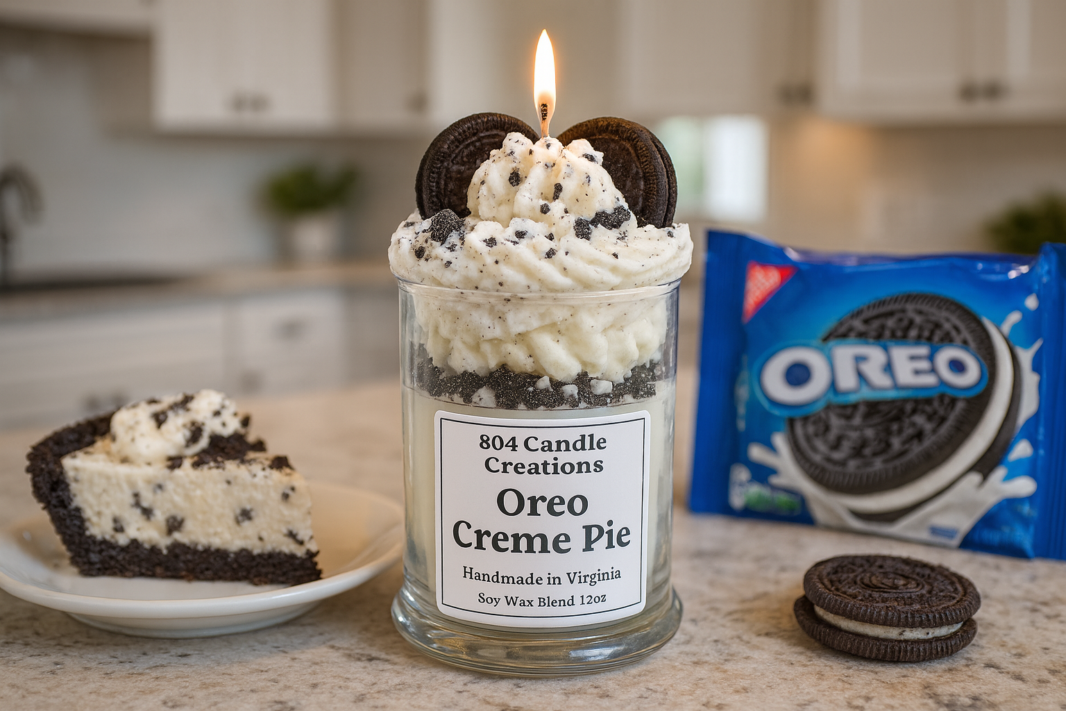 Oreo Creame Pie Dessert Candle
